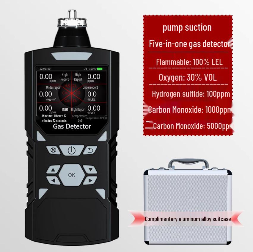 ZY-4X Portable Five-in-One Gas Detector with Oxygen and Ammonia Sensors