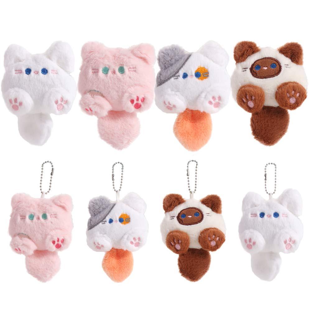 Plush Brooch Cute Cat Plush Doll Soft Animal Plush Key Chain Friends Birthday Gifts