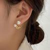 Korean Light Luxury Pearl Earrings: French-Inspired Trend, Versatile Two-Way Wear.