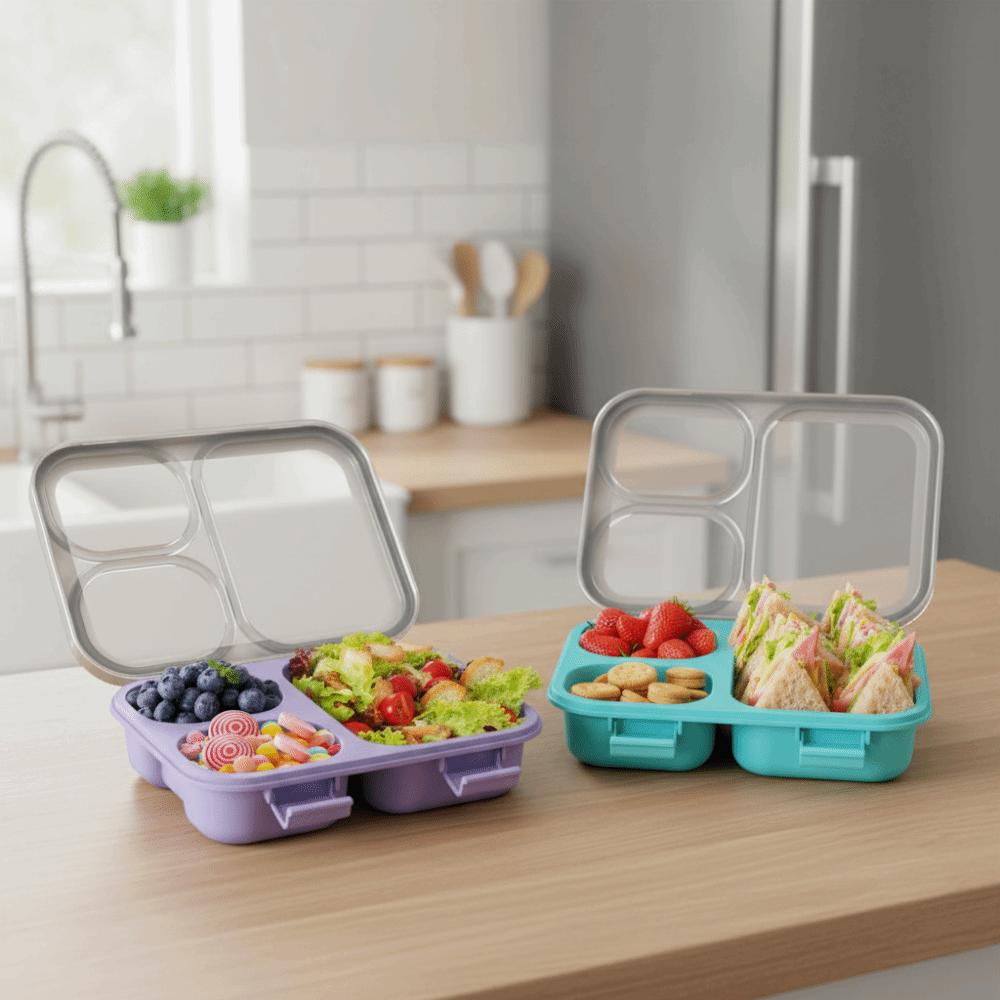 with Tableware Macaron Color Lunchbox With Tableware Camping Food Container Kitchen Supplies