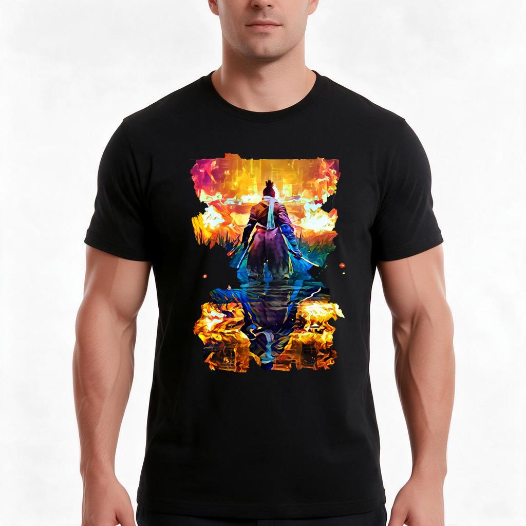 Reward Master Fire Sekiro Gift For Halloween Tshirt Summer Casual Cotton Tee Oversized Streetwear Tops Vintage Graphic Print