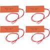 Hilitand 4PCS Silicone Heating Pad, 12V 15W Car Oil Pan Heater Pad 2 x 3.9in Silicone Heater Pad Engine Block Heater Pad with Heat Protector