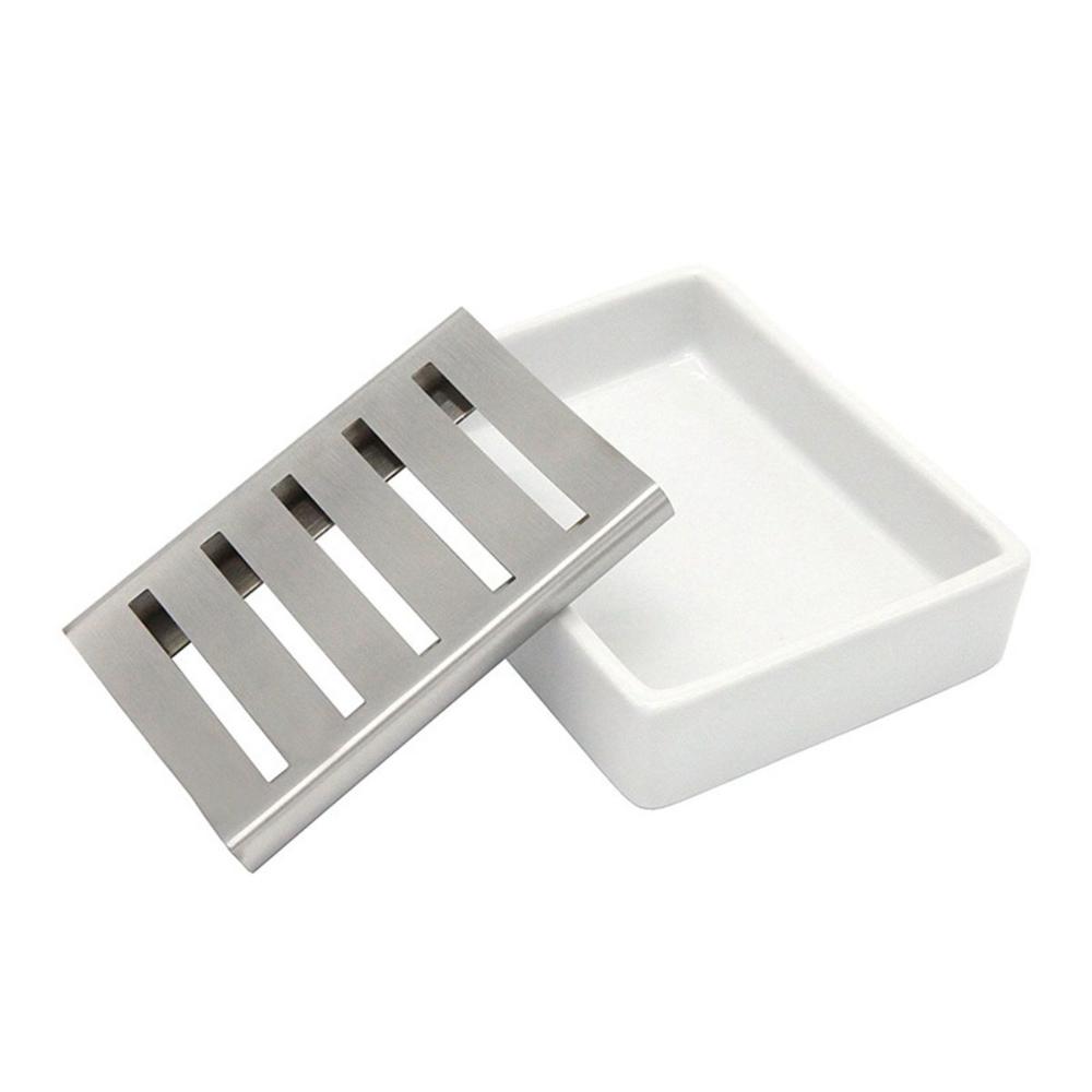Fast Drying Easy to Clean Storage Tray Soap Container Box Draining Rack Sponge Holder Soap Dish