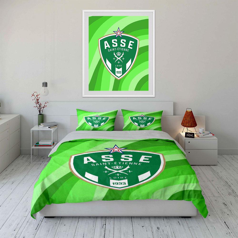 Green ASSE Logo Bedding Set Bedding Duvet Cover Set Duvet Cover Pillowcases (1 * Duvet Cover 2 * Pillowcases, without duvet insert)