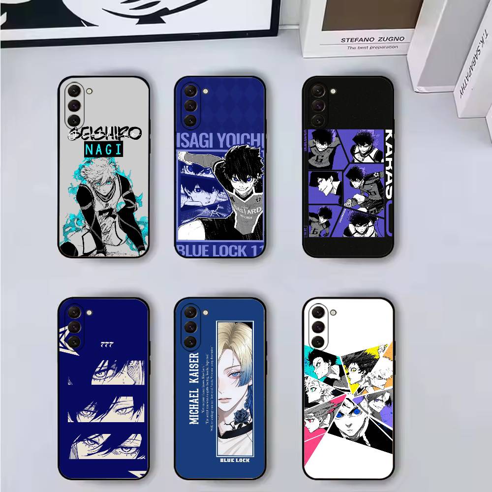 Аниме B-Blue L-Lock Чехол для телефона для Samsung Galaxy A73,A72,A71,A70,A53,A52,A51,Мягкий силиконовый черный чехол