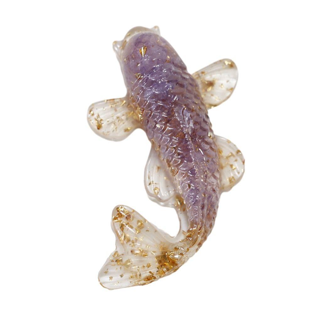 Resin Epoxy Crystal Gravel Carp Ornament Home Decoration Crystal Fish Figure Home