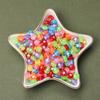 100 шт. 7 мм плоские круглые акриловые звездочки с узором милые модные свободные бусины для ювелирных изделий ручной работы браслет ожерелье ручной работы бисерные аксессуары