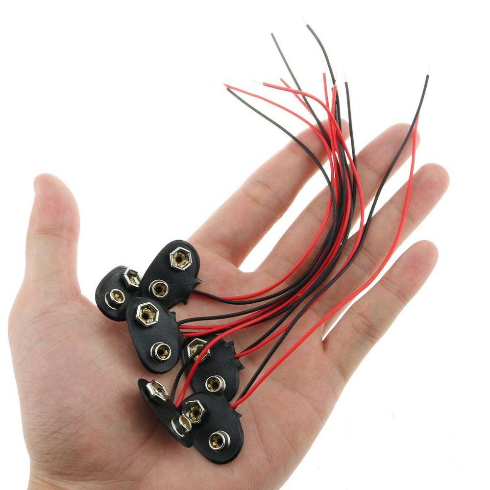 10Pcs Snap on Battery Clip Connector Battery Holder 9V Battery Snap Connector Power Supply