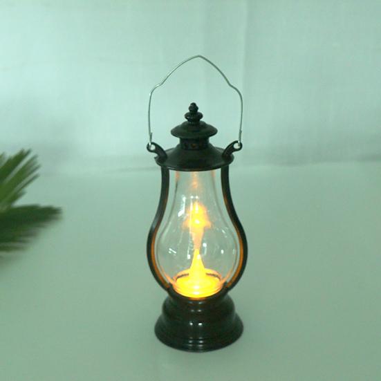 Светодиодная лампа в стиле ретро на батарейках, небьющаяся, неяркая, энергосберегающая, декоративная, рождественская, креативная, масляная лампа из АБС-пластика