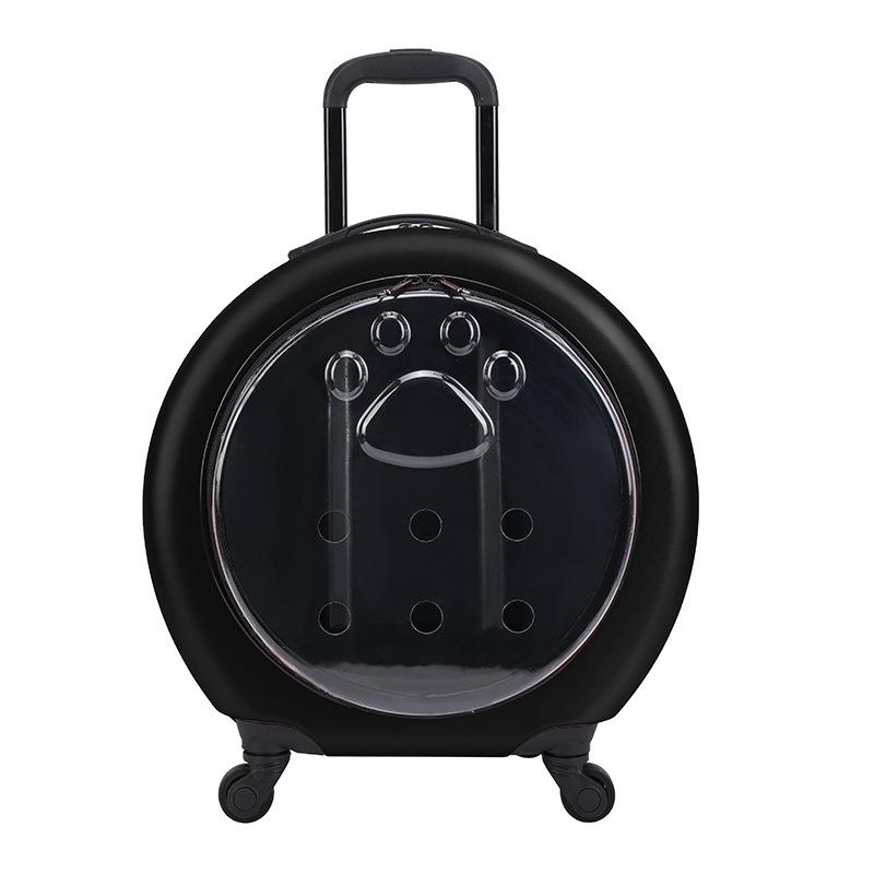 Чехол на тележке для домашних животных, переносная прозрачная сумка для кошек, многоцелевая сумка для переноски кошек на колесиках для путешествий на открытом воздухе, кемпинга