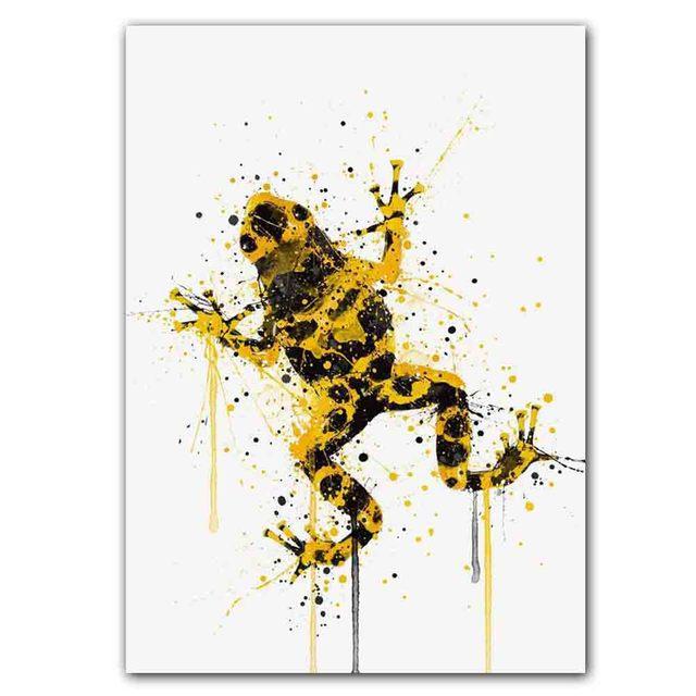 Новый скандинавский абстрактный постер с изображением животных, настенная живопись, абстрактные всплески чернил, художественная картина на холсте, гостиная, коридор, украшение для дома, фреска без рамки