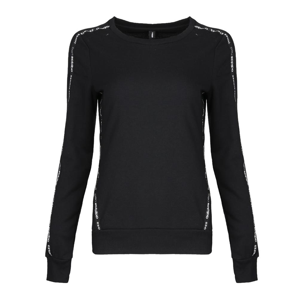 adidas Neo Fav Свитшот Стиль жизни Повседневный Стиль Серия Мода Простой Универсальный Лонгслив Худи Женское худи Черный CV7307