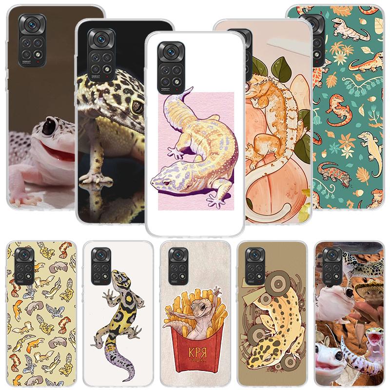 Lizards Geckos Phone Case For Xiaomi Redmi Note 15 14 13 12S 12 Pro Plus 11S 11E 11 11T 10S 10 Art Soft Pattern Cover Redmi Note