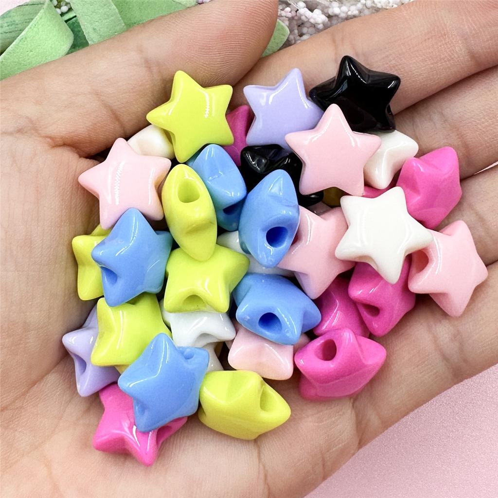 Home Party Supplies Acrylic Jewelry Accessories Advanced 40PCS For Jewelry Making Bracelets DIY Star Fashion 14.9mm Necklace Loose Beads