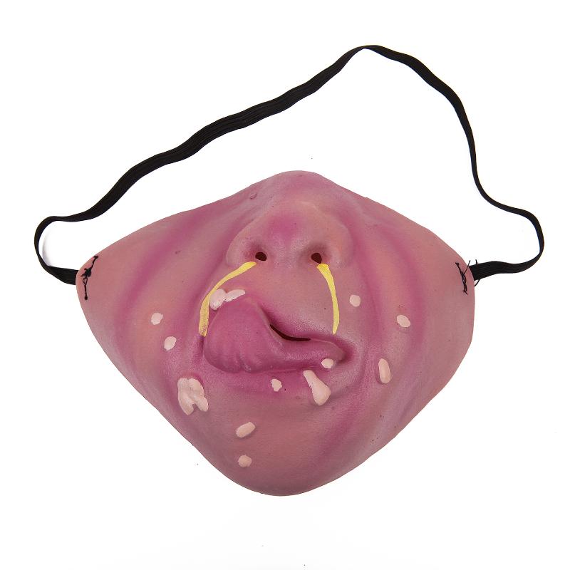 Половина лица, маска ужасов, костюм для вечеринки, хитрый реквизит, украшение для взрослых, клоун, латексная маска, забавный косплей