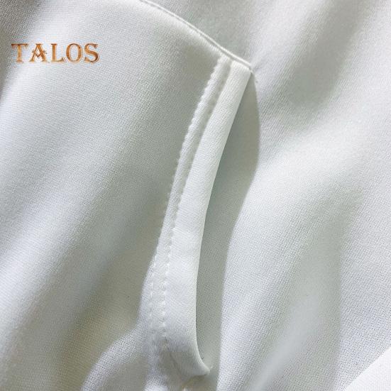 Осень-зима унисекс толстовка с капюшоном затягивающийся эластичный манжет с принтом шипов плотный флис накладной карман свободный длинный рукав свитер теплый топ