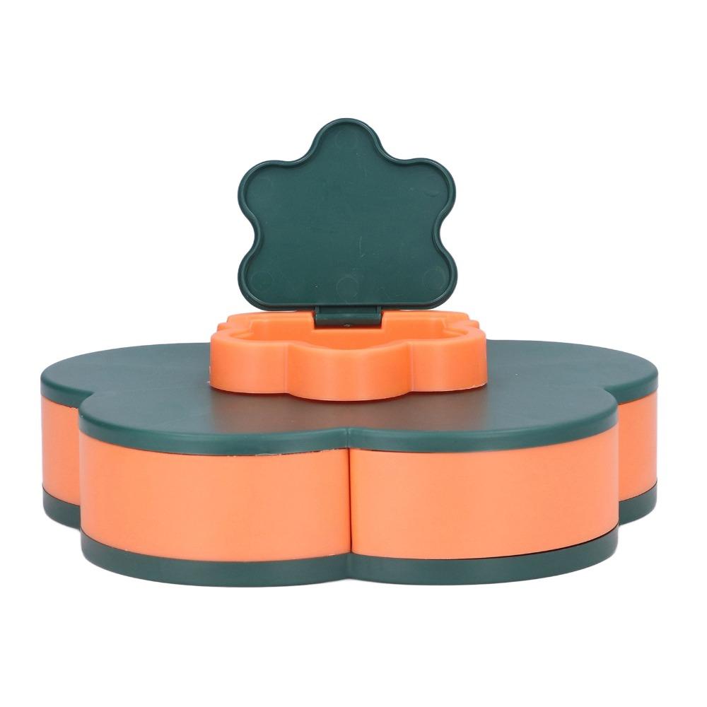 Multi-layer Candy Tray Double Layer Nut Plate 360 Rotating Storage Organizer Fruit Serving