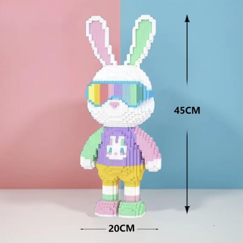 3D 5800 шт. Конфетные Красочные Милые Общество Кроликов Строительные Блоки Кирпичики Взрослая Сборка Пазл Игрушки Детский Взрослый Подарок Домашний Декор