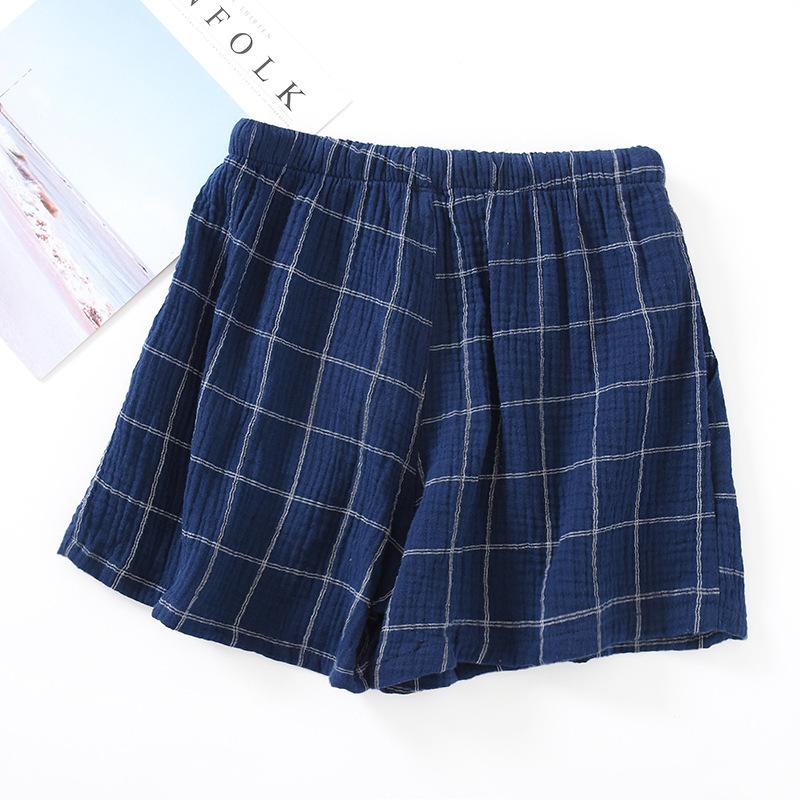 Летние мужские легкие хлопковые пижамные шорты: Дышащий, Свободный крой, Большой размер, Для ношения в помещении/на улице