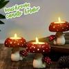 Craft Ornament Mushroom Tea Candle Candle Holder Simulation Small Mushroom Mushroom Candlestick