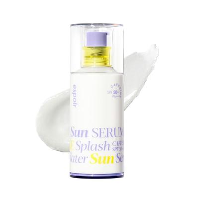 Espoir Солнцезащитная сыворотка Water Splash Sun Serum 50 мл Снимает отечность Уход за кожей УФ-сыворотка База под макияж Прозрачная Высоко увлажняющая Содержит гиалуроновую