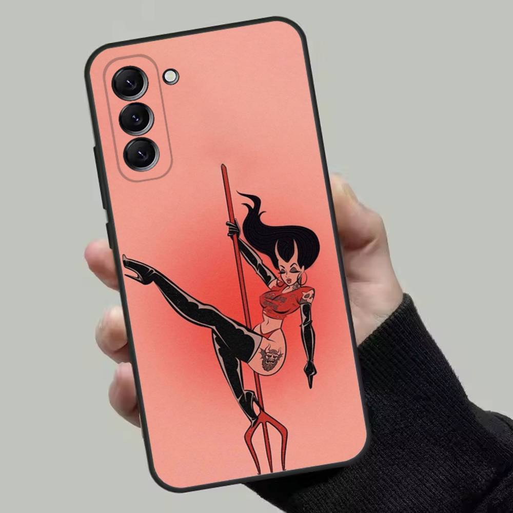 Чехол для телефона Pole Dance Танцы Фитнес Для Samsung Galaxy A13, A21s, A22, A31, A32, A52, A53, A71, A80, Мягкий Черный Корпус