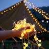 1pc Sphere String Lights Battery Operated Indoor Outdoor Fairy Lights for Backyard Patio Garden Party Bedroom Decor Warm White