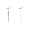 DAIHE Fashion S925 Silver Needle Rhinestone Long Tassel Earring Ins New Design Drop Earring Copper Zircon Ear Stud