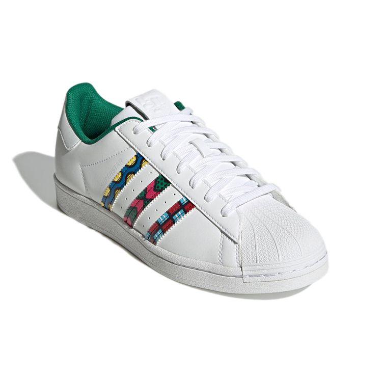 Крейг и Карл x adidas Superstar Белые Мульти Унисекс Кроссовки Облачно-Белый Насыщенный-Золотой GX7991