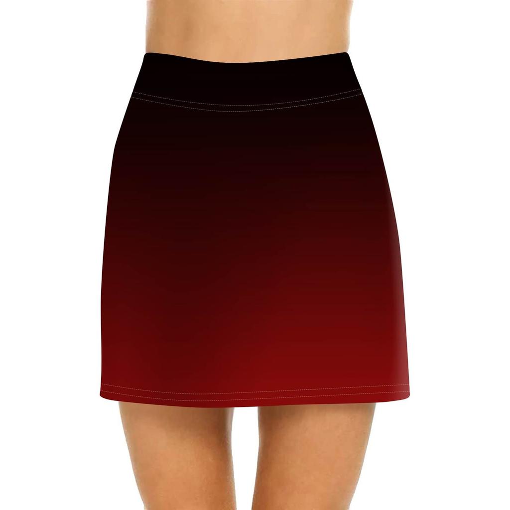 Женская повседневная юбка с высокой талией и принтом, короткая юбка-полусолнце, спортивная юбка, плиссированная юбка