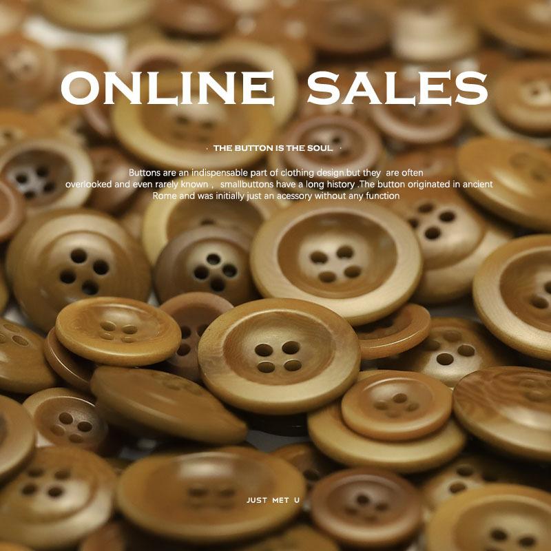 Fruit Clothing Buttons Four-Eye Blazer Fur Coat Buttons Knitted Cardigan Trench Coat Decorative Buttons