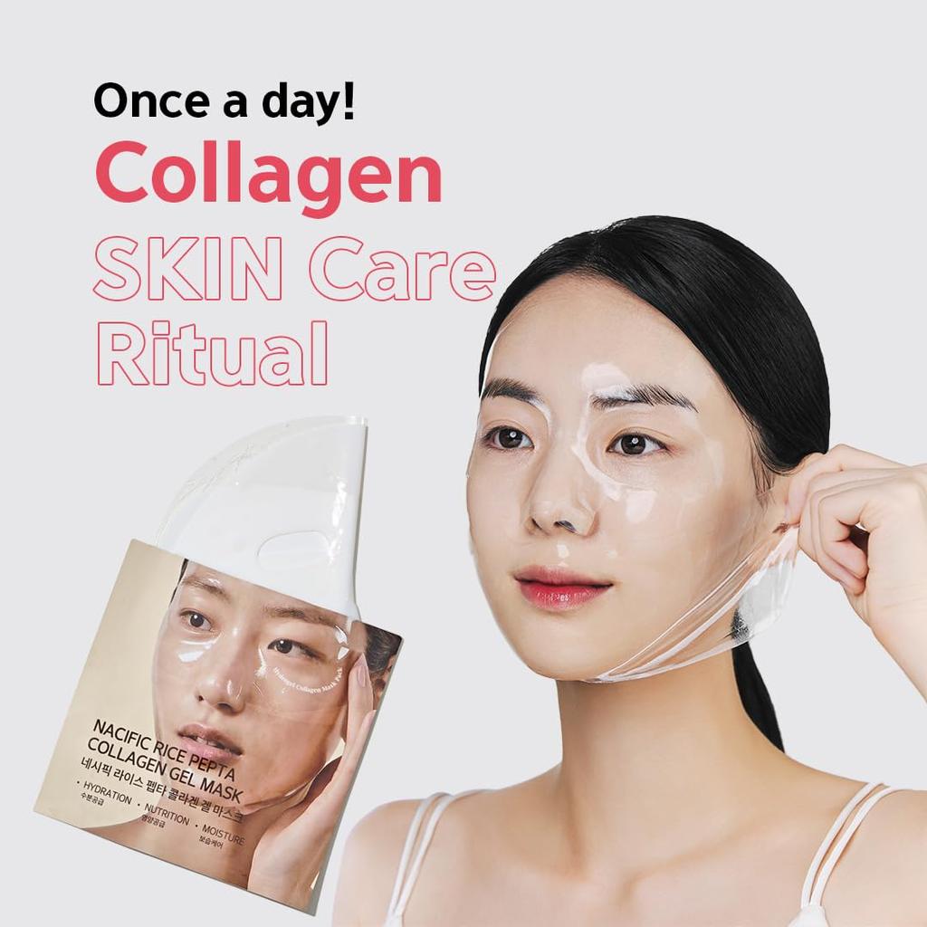 NACIFIC Collagen Gel Facial Mask (Rice Peptide) 4EA Collagen, Hydration, Hydrogel
