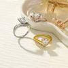 Jewelry Heart-shaped Zircon Diamond-set Engagement Ring Niche High-end Women's Jewelry