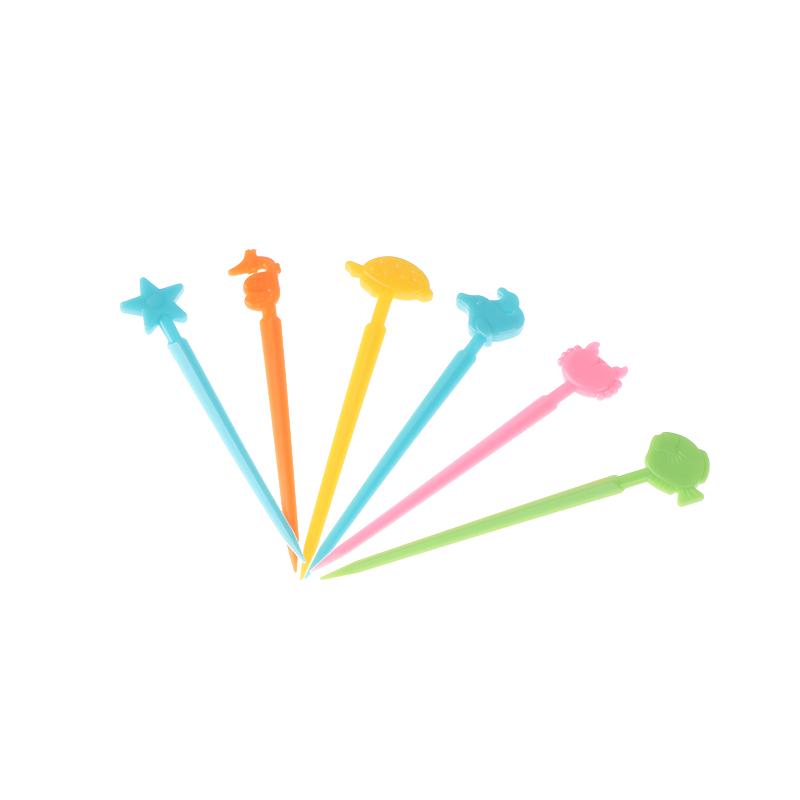 20 шт./набор милых зубочисток с изображением животных, зубочистки с изображением мультфильмов, вилки для фруктов Bento