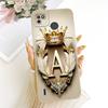 For Tecno Pop 4 LTE / Pop 4 Air Feather Crown Initial Letter Phone Case For Tecno Pop4 Lte 4Air Soft Silicone Covers Bumpers