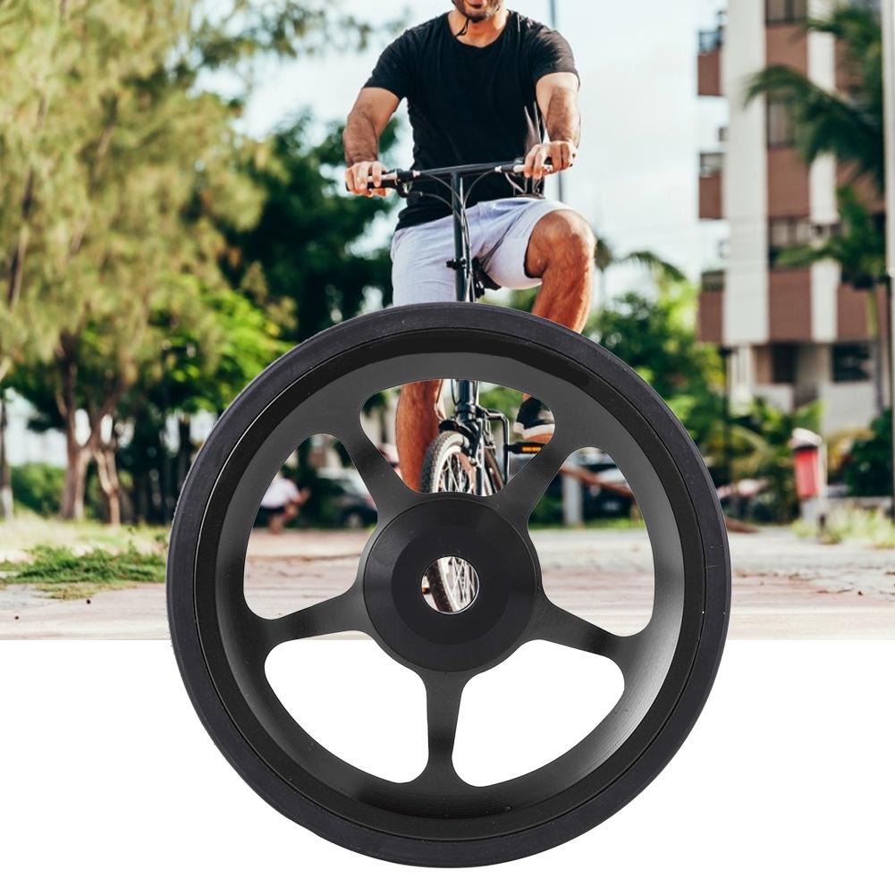 Складной велосипед Алюминиевое Легкое Колесо Велосипед для Катания Толкающее Колесо с Монтажным ВинтомЧерный