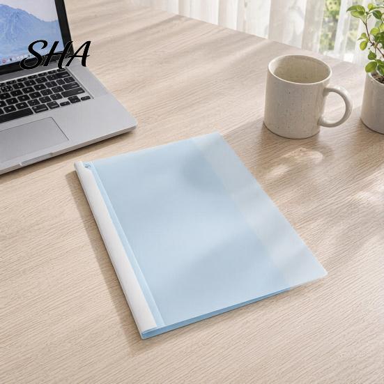 Rotating Clip File Folder 5PCS Side Opening Folder, with Sliding Bar, Lightweight Document Holder Durable PP Gradient Color Report for Office