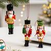 1pcs Christmas Nutcracker Pendants Resin Puppet Hanging Ornament Xmas Tree Nutcracker Soldier for Christmas Party Decorations