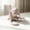 Фигурка кошки, лижущей попу, Забавная статуэтка кошки из смолы, Коллекционный причудливый орнамент с котенком для полки, стола, Подарок для любителей кошек