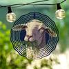 Metal Wind Chime with Sheep Grazing Design 360 Degree Rotating Hook Outdoor Garden Patio Decor for Thanksgiving Christmas Holiday