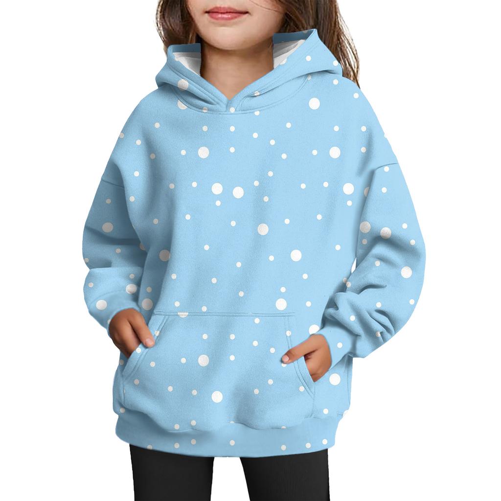 Girls' Hooded Tie-Dye Sweatshirt - Pullover Print Top