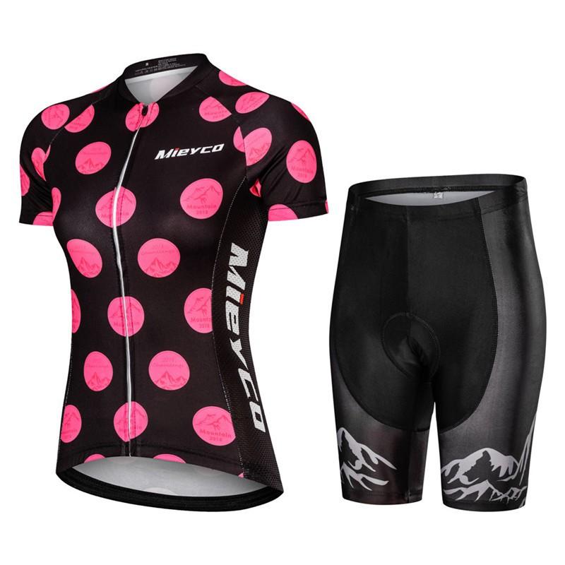 Womens Cycling Jersey Breathable Quick-Dry Mountain Road Bike Apparel Outdoor Sportswear