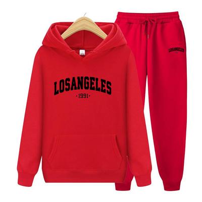 Женский комплект с капюшоном с длинными рукавами Лос-Анджелес 1991 года, женский комплект с капюшоном с принтом, модная качественная одежда, классическая, простая одежда