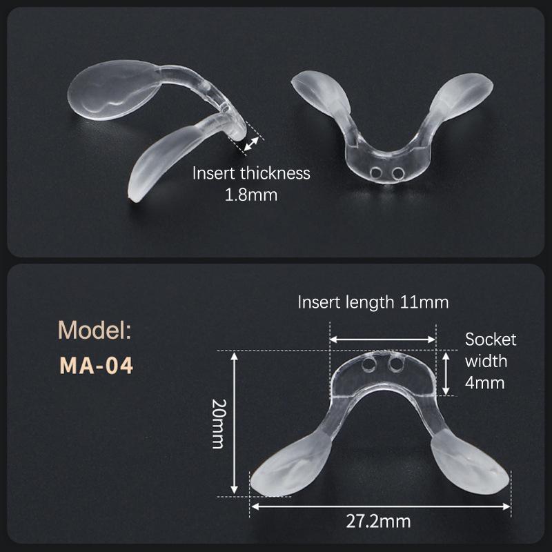Очки-седловидные Носовые упоры Цельный зажим для переносицы Очки с противоскользящим держателем Аксессуары для очков