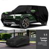 210T Водонепроницаемые чехлы для автомобилей Индивидуальная посадка Для Rivian R1S 2022-2025 Всепогодные С молнией на двери Защита от снега, дождя, пыли, града