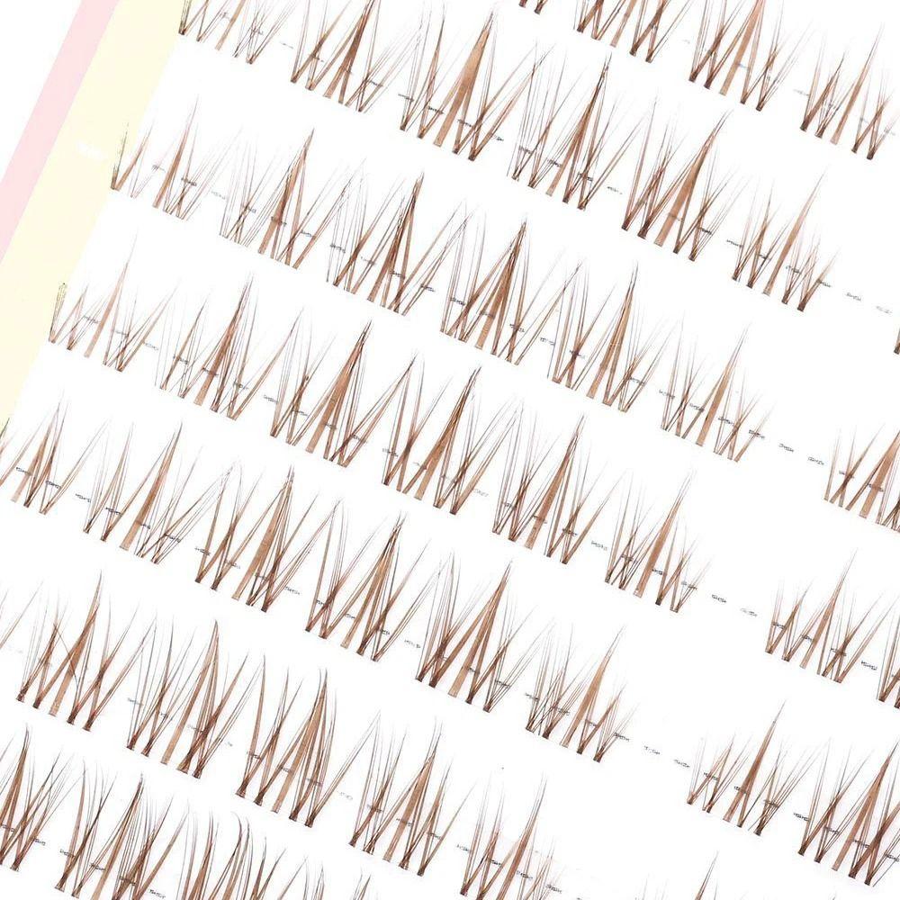 Coffee Color False Eyelashes Soft Clusters Lashes Fake Lashes for Eyelash Extension