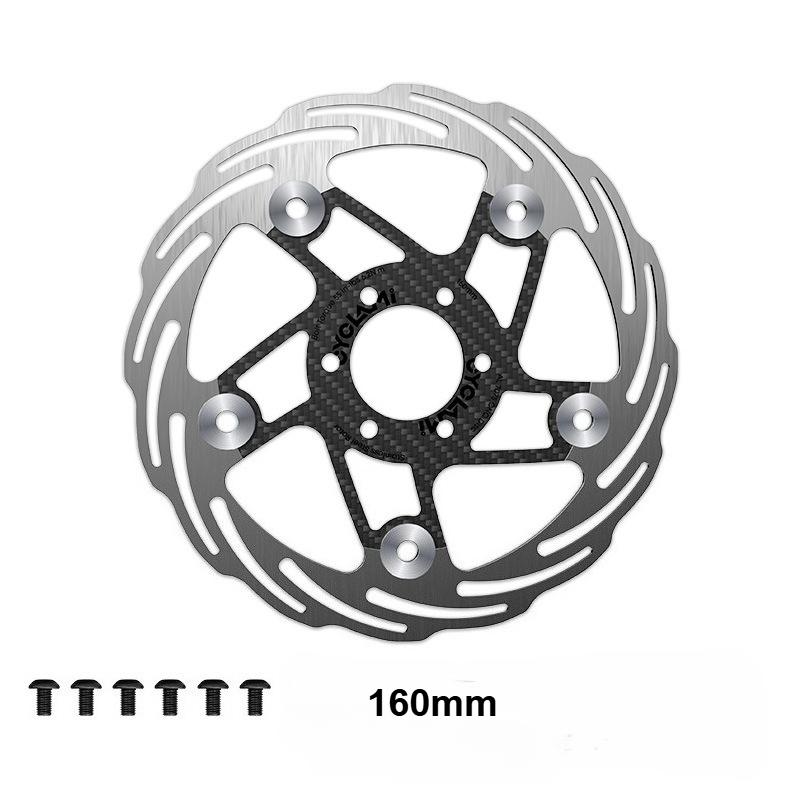 CYCLAMI Carbon Fiber Floating Bicycle Brake Disc Rotor Ultra - Light Heat Dissipation for Road Bike Disc Brakes 160mm - 180mm