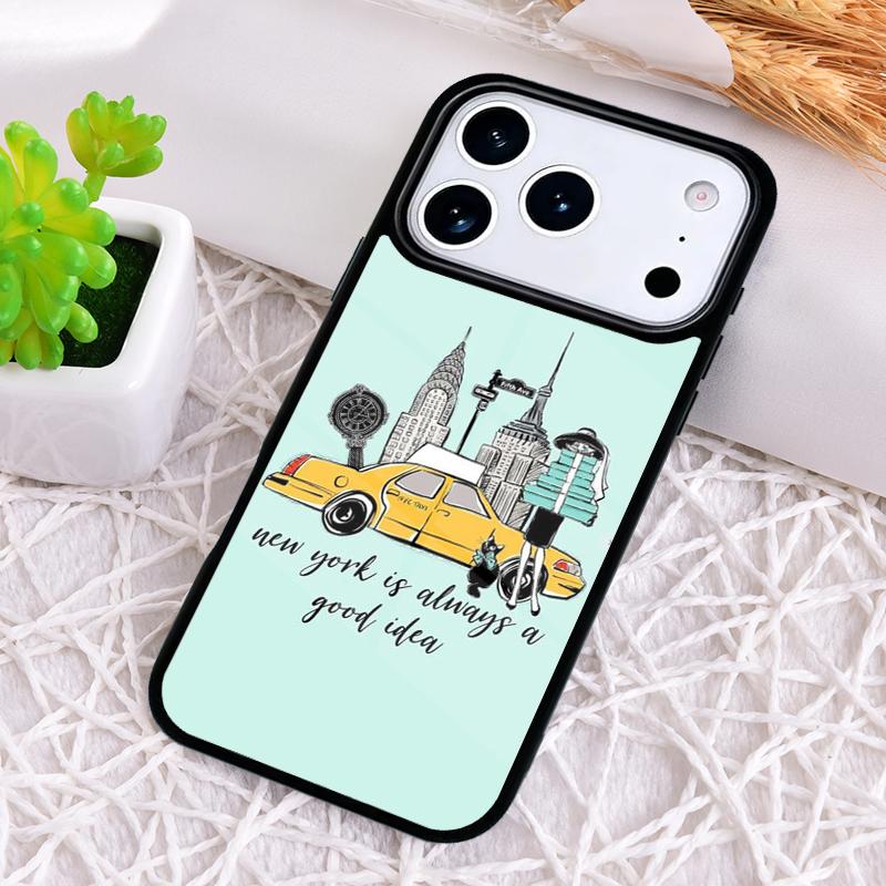 Чехол для телефона с принтом Нью-Йорка, противоударный, для iPhone 17 Air 16e 15 11 12 14 13 Pro Max, Cover Coque