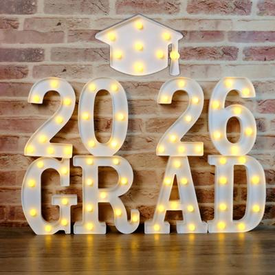 8/9 шт. 2026 Grad Светящийся Буквенный Знак Светодиодная Буква-вывеска на Батарейках Детский Сад Старшая Школа
