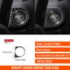 For Lexus ES ES200 250 260 300h 350 200 2018-2025 Real Carbon Fiber Stickers One-Touch Start Switch Car Accessories decorative